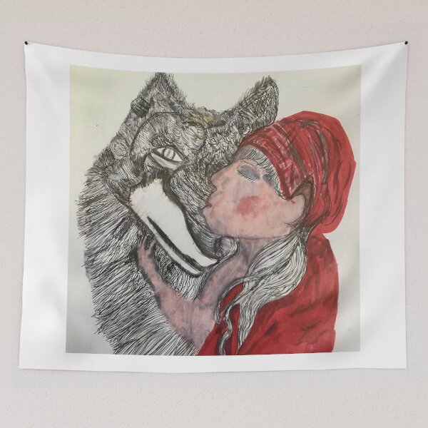 Artikelvorschau, Kleiner Roter und Wolf entworfen und verkauft von Bluebell art.