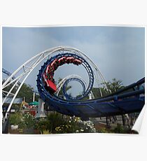 Corkscrewing Coaster Poster