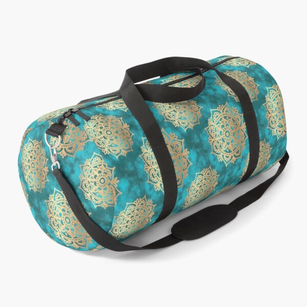 Item preview, Turquoise and Gold Mandala Pattern designed and sold by Julie Erin Designs.