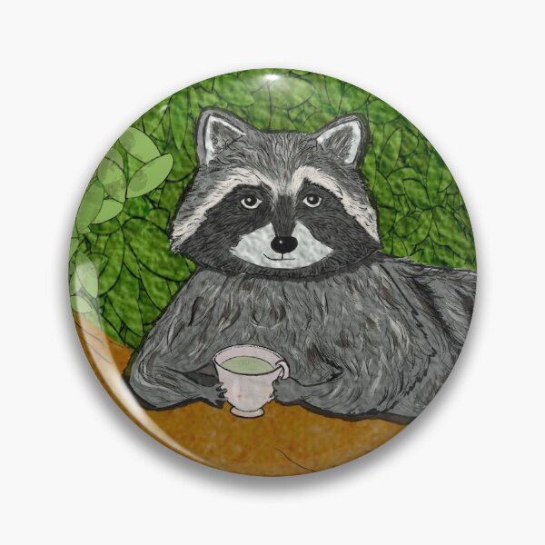 Item preview, Chill Raccoon Sipping Tea designed and sold by Livia1209.