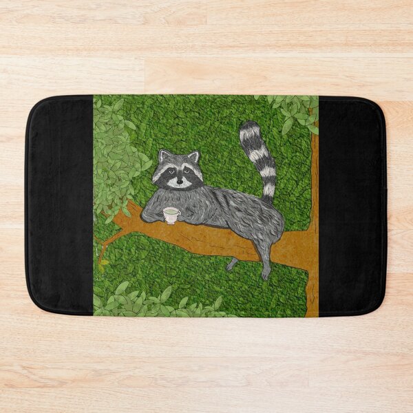 Item preview, Chill Raccoon Sipping Tea designed and sold by Livia1209.