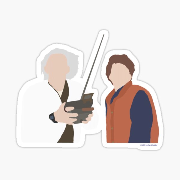 Retour vers le futur illustration Sticker
