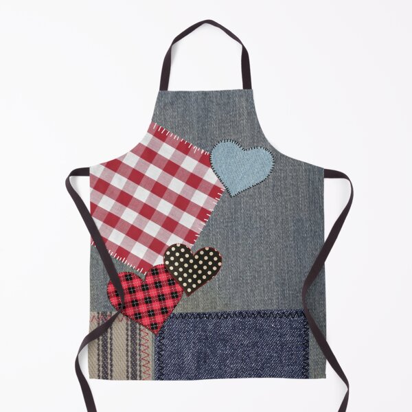 Item preview, Denim Lovin' Hillbilly Patriotic Patchwork Hearts designed and sold by Tree45.