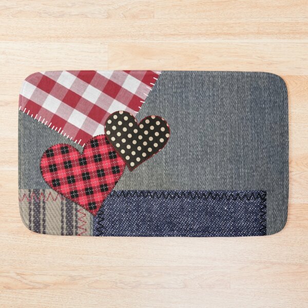 Item preview, Denim Lovin' Hillbilly Patriotic Patchwork Hearts designed and sold by Tree45.