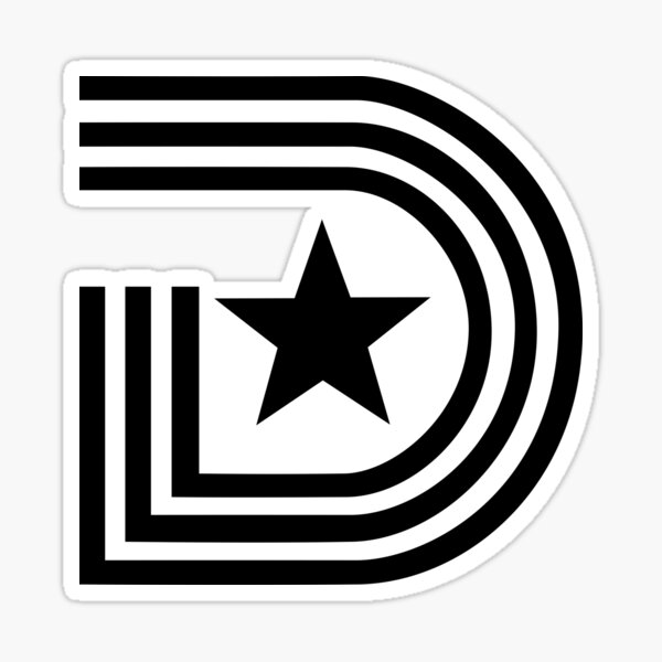 D-town Black Star Sticker for Sale by D214