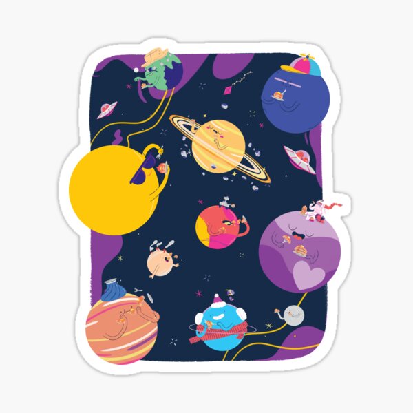 Planet Pancake Party Sticker