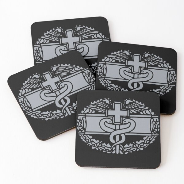 Item preview, Grey Combat Medic Badge designed and sold by SoldierMedic68w.