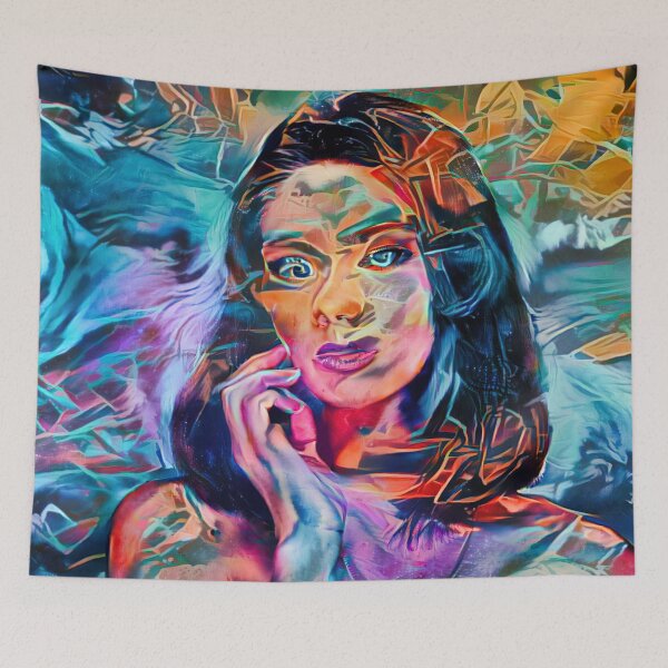 Item preview, Colorful Female Portrait Graffiti designed and sold by Canavas.