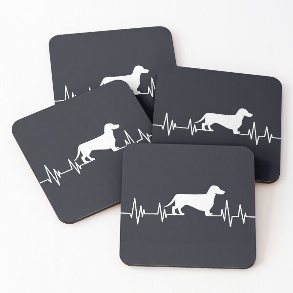 Item preview, Dachshund Heartbeat wiener dog Heartbeat Silhouette badger dog designed and sold by ELmezz.