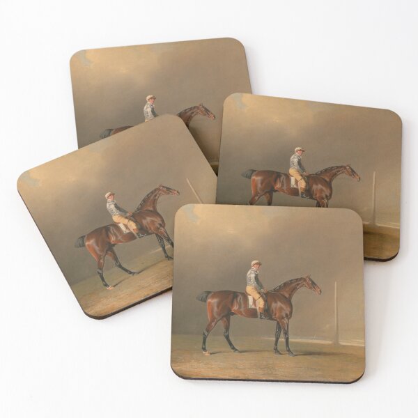Item preview, Thoroughbred and jockey portrait designed and sold by herracaligari.