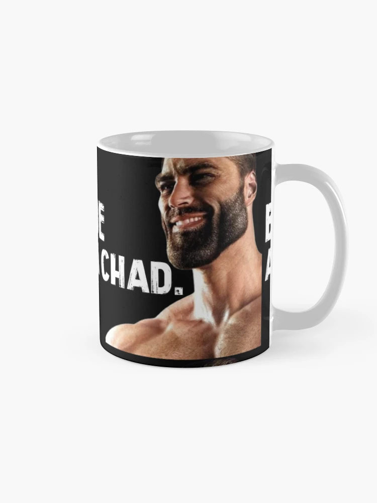 GIGACHAD Meme Coffee Mug, 11 Oz, 15 Oz Mug, Hyper Masculine Guy