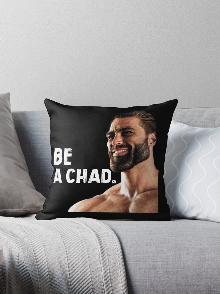  Gigachad Gym Meme Giga Chad Fitness Alpha Male Bodybuilder  Throw Pillow, 16x16, Multicolor : Home & Kitchen