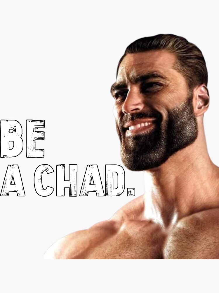 Giga Chad Sticker for Sale by Chaiser