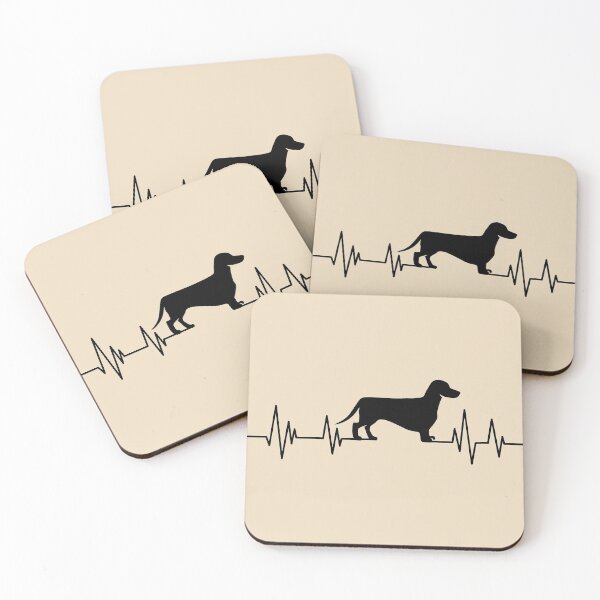 Item preview, Dachshund Heartbeat wiener dog Heartbeat Silhouette badger dog designed and sold by ELmezz.
