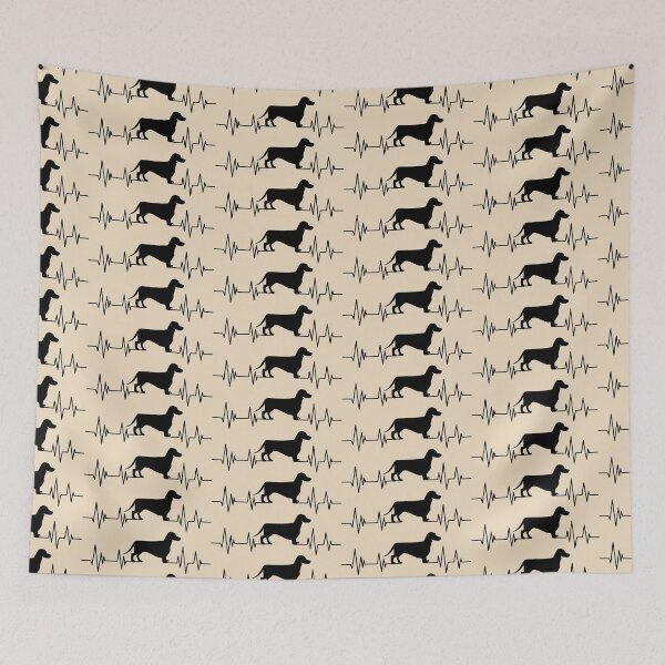 Item preview, Dachshund Heartbeat wiener dog Heartbeat Silhouette badger dog designed and sold by ELmezz.
