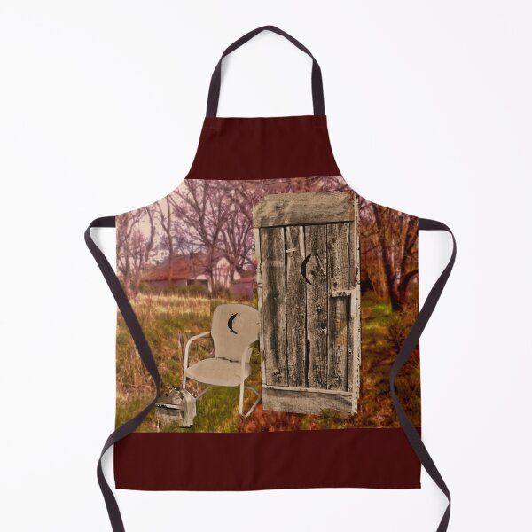 Item preview, "Quarter-Moon Chair and Matching Outhouse," Photo, for prints and products designed and sold by Bob Hall©.