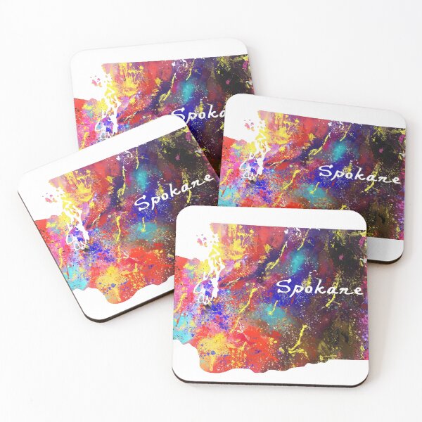 Item preview, Spokane Heart On Map Watercolor Map Yoga Quote Def designed and sold by vividpixelusa.