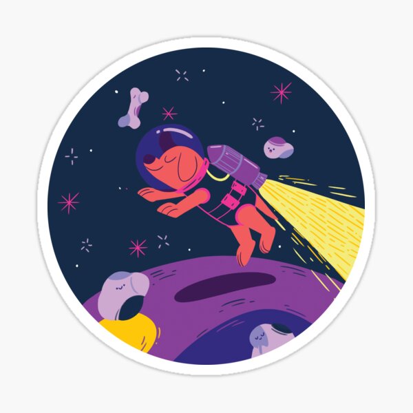 Theo the Space Doggo Sticker
