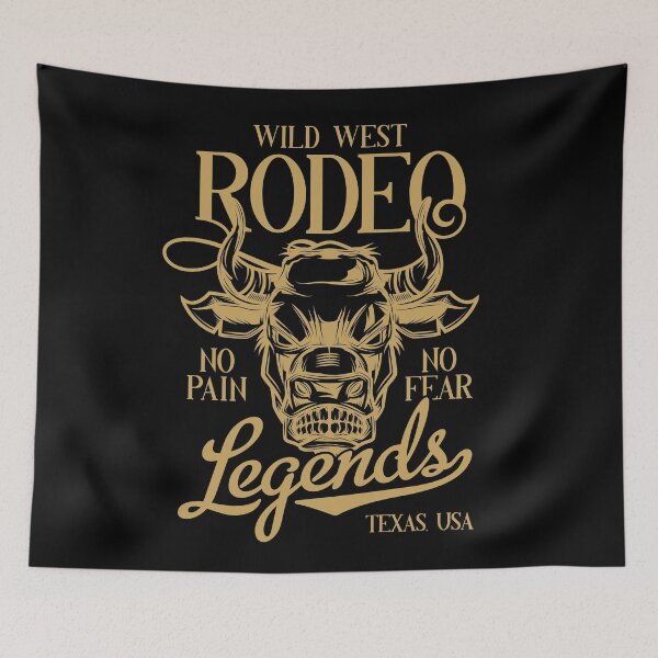 Item preview, Wild West Rodeo Legends Texas, USA - No Pain, No Fear designed and sold by Sinfamous.