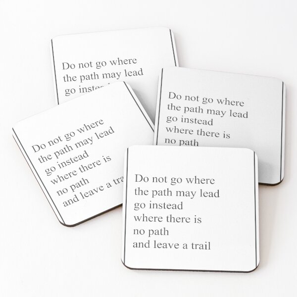 Item preview, Ralph Waldo Emerson - Do Not Go Where Watercolor M designed and sold by vividpixelusa.