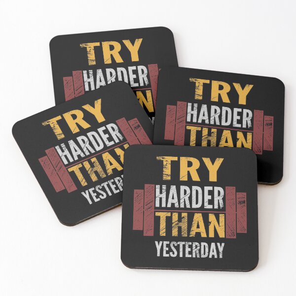 Item preview, Try Harder Than Yesterday designed and sold by Quirknova.
