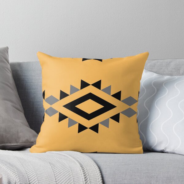 Item preview, Preppy Bohemian mid century modern Southwestern Tribal Yellow Black Aztec designed and sold by IamTrending.