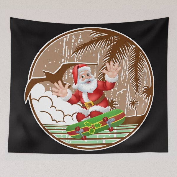 Item preview, Santa Claus On Skateboard designed and sold by corralmontana.