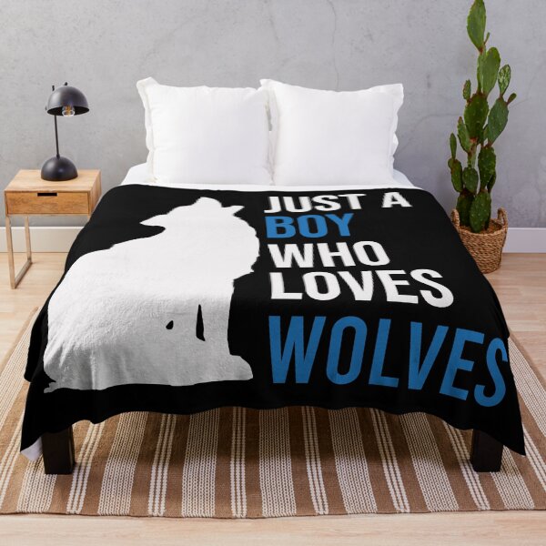 Item preview, Just A Boy Who Loves Wolves V2 designed and sold by Illustragrump.