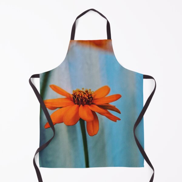 Item preview, Orange Daisy, Blue Background designed and sold by DonnaMariePhoto.