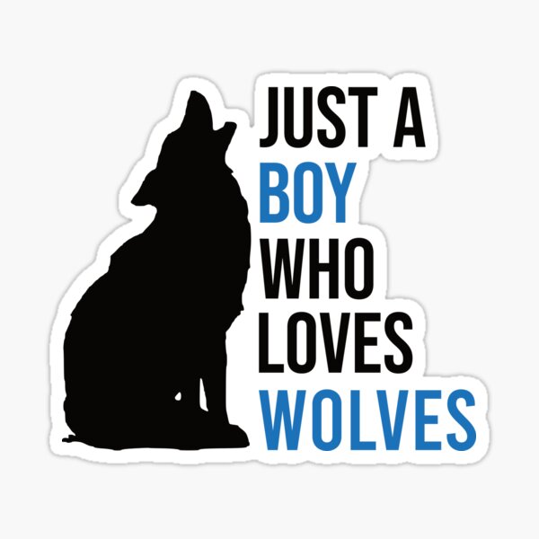 Aperçu de l'œuvre Juste un garçon qui aime les loups V2 créée et vendue par Illustragrump.