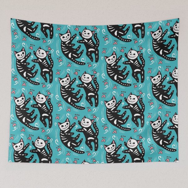 Item preview, Fighting skelecats  designed and sold by Memoirearts.