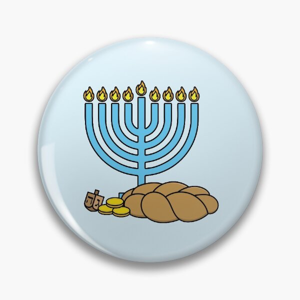 Item preview, Menorah, Gelt, Dreidel, & Challah - Hanukkah Design designed and sold by ambertanderes.