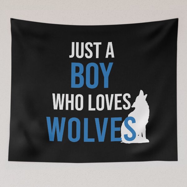Item preview, Just A Boy Who Loves Wolves designed and sold by Illustragrump.