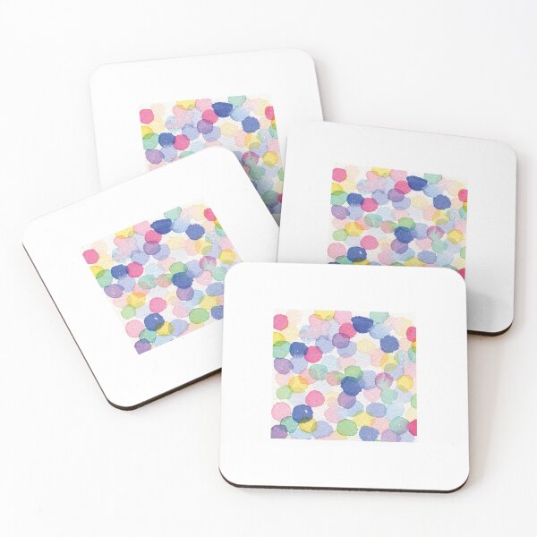 Item preview, Watercolor Rainbow Polka Dots designed and sold by scribblesgalore.