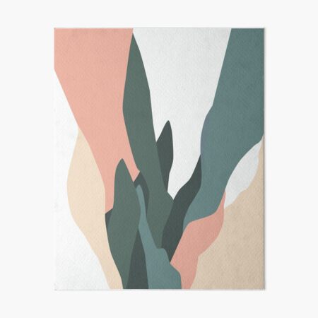 Summer Snake Plant Abstract Art Art Board Print