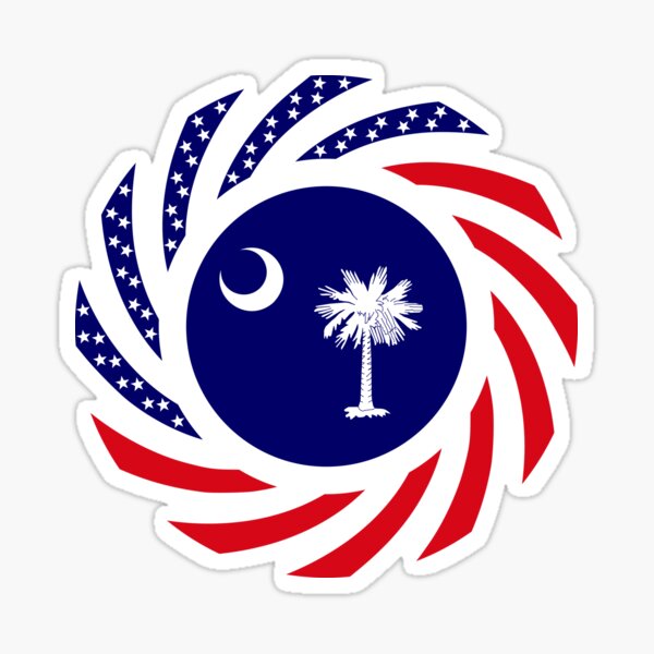 South Carolina Murican Patriot Flag Series Sticker