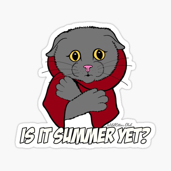 Is It Summer Yet? (Red Scarf) Sticker