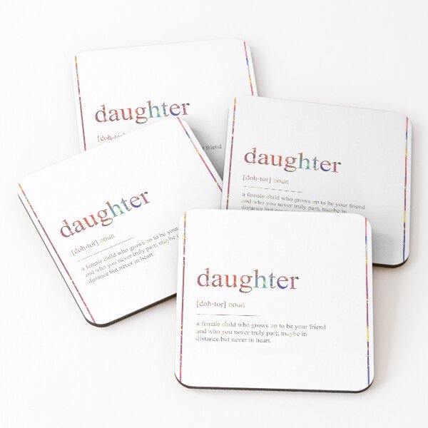 Item preview, Daughter Watercolor Map Yoga Quote Definition Des designed and sold by vividpixelusa.