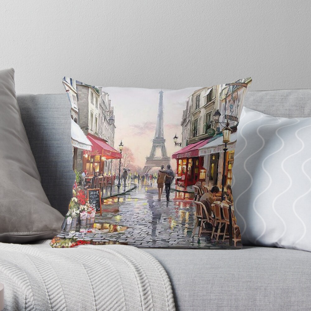 Rustic Landscape Throw Pillow by French 19th Century - Pixels