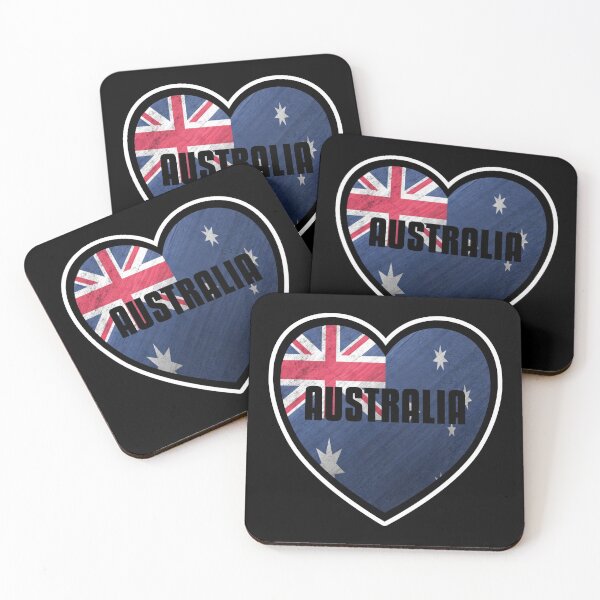 Item preview, Australia Heart Icon with Bold Text and Flag Overlay designed and sold by dylanxh.