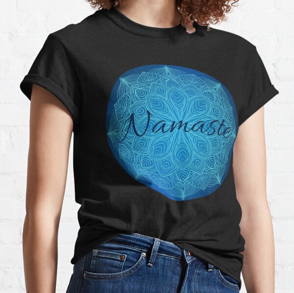 Namaste In Bed T-Shirt Funny Yoga Shirt Sleepy Meditating Unisex Cute Tee  Top