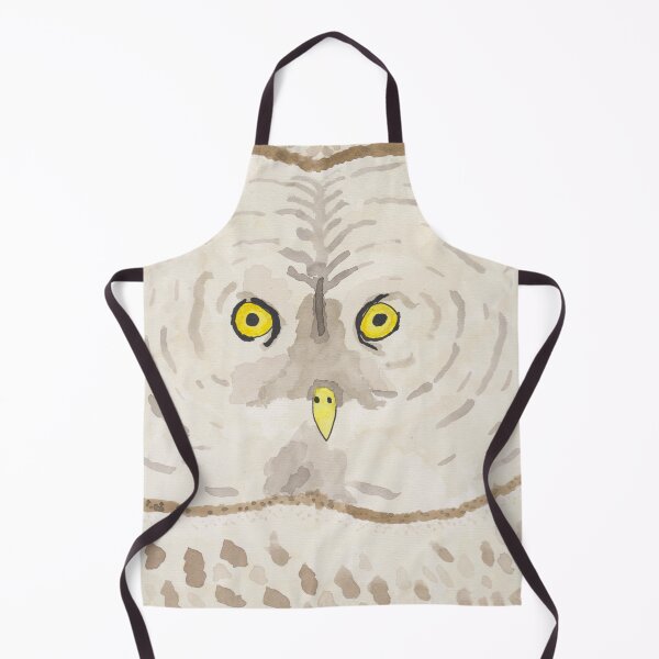 Item preview, Great Gray Owl funny owl watercolor face designed and sold by TheWaterBirds.