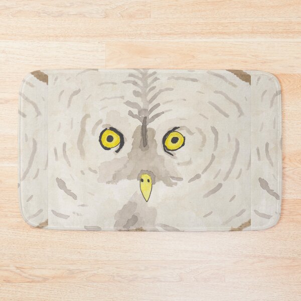 Item preview, Great Gray Owl funny owl watercolor face designed and sold by TheWaterBirds.