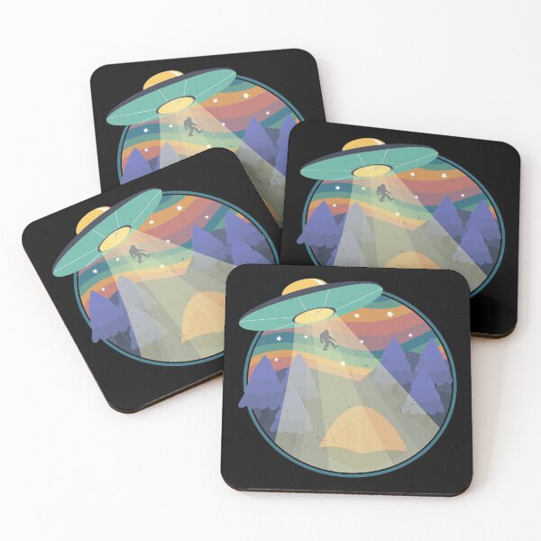 Item preview, Retro Sunset Alien UFO Camping Adventure. designed and sold by shirtdan.