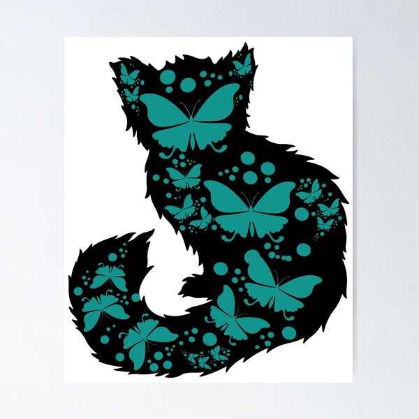 Item preview, Cute Red Panda Silhouette with Butterflies designed and sold by Cute  Pawz.