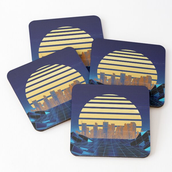 Item preview, Synthwave Grid Scene: Blue designed and sold by SapphireTitan.