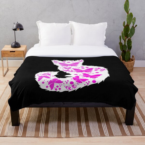 Artikelvorschau, Nette rote Panda Silhouette mit Schmetterlingen entworfen und verkauft von Cute  Pawz.