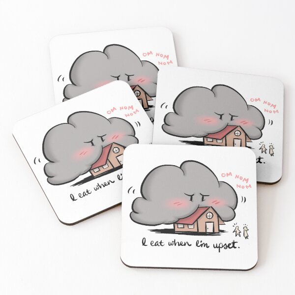 Item preview, Raincloud Moods 04 I eat when I'm upset. designed and sold by slightlymagic.