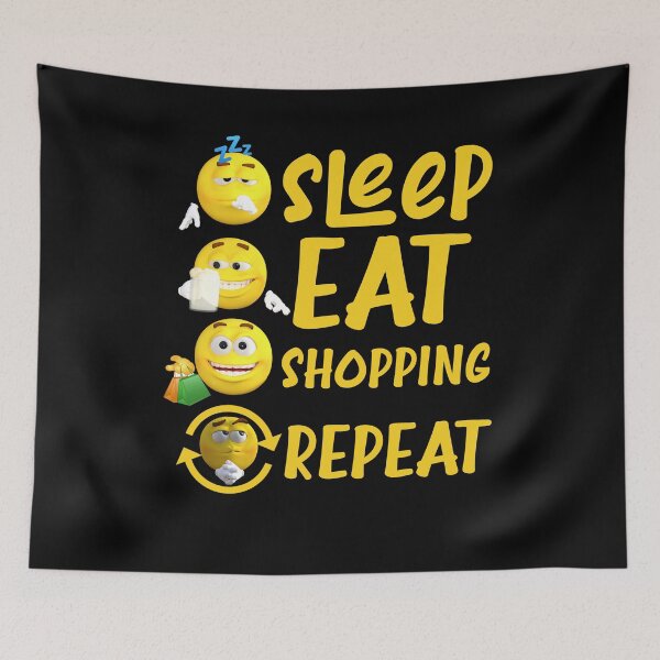 Item preview, Eat Sleep Shopping Repeat, Funny design  designed and sold by happy gift art.