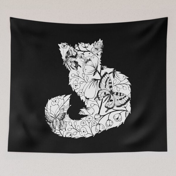 Item preview, Cute Red Panda Silhouette with Butterflies designed and sold by Cute  Pawz.